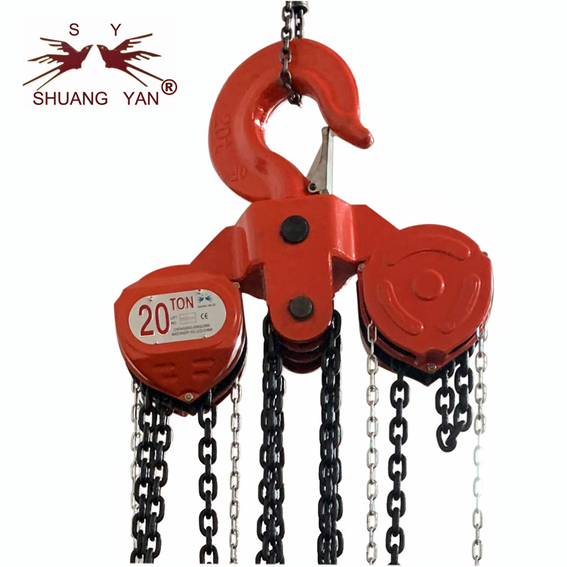 20 Ton Manual Lifting Chain Pulley-Blok Zwaargewicht Opheffend Hulpmiddel 3m12m hsz-CA