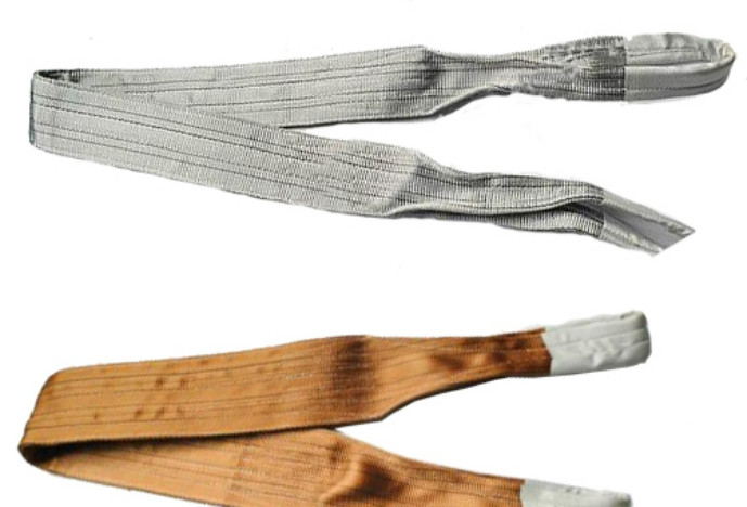 Goud verzinkte hijsbanden met gebogen sjorhaak kraan hijsbanden Productnr. 0077 Staalkabel hijsbanden Ontworpen voor en veilig hijsen van zware lasten